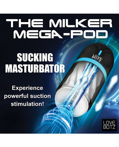 The Milker Mega - Pod Sucking Masturbator - Black/Clear | Shop Lowest Prices at fonlove.shop