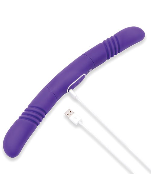 Together Double Delight Double - Ended Vibrating & Thrusting Vibrator - Purple | Shop Lowest Prices at fonlove.shop