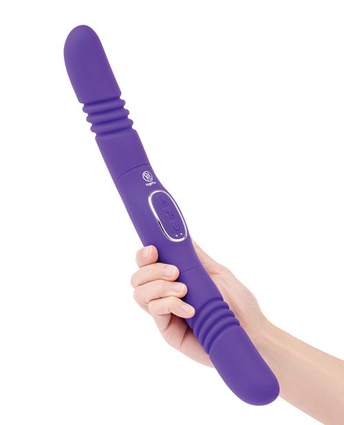 Together Double Delight Double - Ended Vibrating & Thrusting Vibrator - Purple | Shop Lowest Prices at fonlove.shop