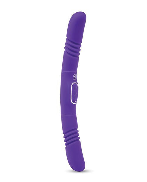 Together Double Delight Double - Ended Vibrating & Thrusting Vibrator - Purple | Shop Lowest Prices at fonlove.shop