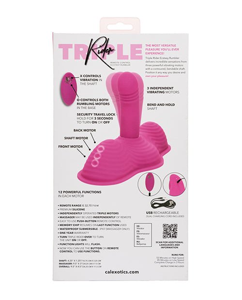 Triple Rider Remote Control Ecstasy Rumbler - Pink | Shop Lowest Prices at fonlove.shop