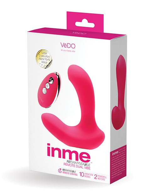 VeDO Inme Rechargeable Dual Vibe w/Remote Control - Pink | Shop Lowest Prices at fonlove.shop