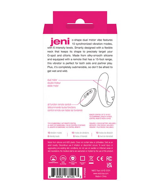 VeDO Jeni Dual Motor Vibe w/Remote - Pink | Shop Lowest Prices at fonlove.shop