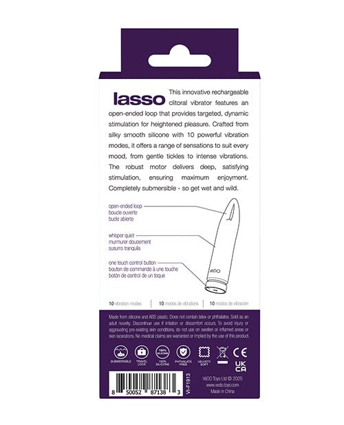 VeDO Lasso Rechargeable Bullet Vibe - Purple | Shop Lowest Prices at fonlove.shop