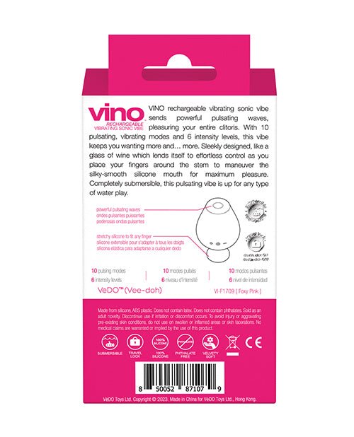 VeDO Vino Rechargeable Sonic Vibe - Pink | Shop Lowest Prices at fonlove.shop