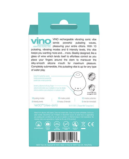 VeDO Vino Rechargeable Sonic Vibe - Turquoise | Shop Lowest Prices at fonlove.shop