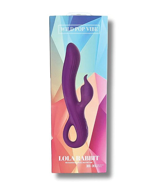 Wild Pop Vibe Lola Rabbit Dual Vibrator - Purple | Shop Lowest Prices at fonlove.shop