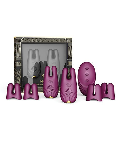 Zalo Nave Vibrating Nipple Clamps - Velvet Purple | Shop Lowest Prices at fonlove.shop