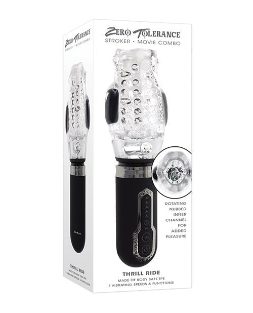 Zero Tolerance Thrill Ride Rechargeable Stroker - Black/Clear | Shop Lowest Prices at fonlove.shop