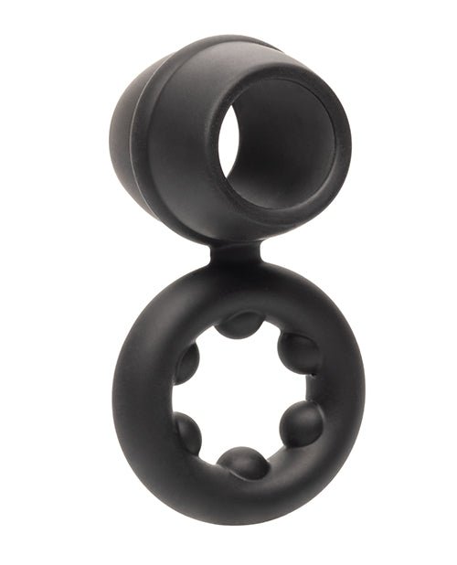 Alpha Liquid Silicone Dual Magnum Ring - Black | Shop Lowest Prices at fonlove.shop