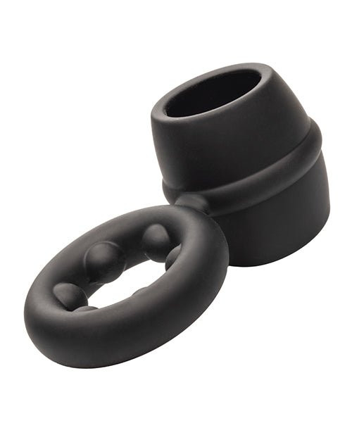 Alpha Liquid Silicone Dual Magnum Ring - Black | Shop Lowest Prices at fonlove.shop