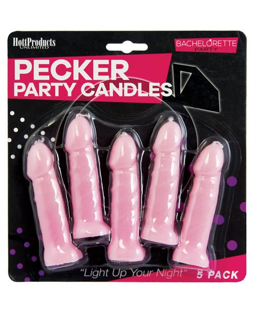 Bachelorette Party Pecker Party Candles - Pink Pack Of 5 | Shop Lowest Prices at fonlove.shop