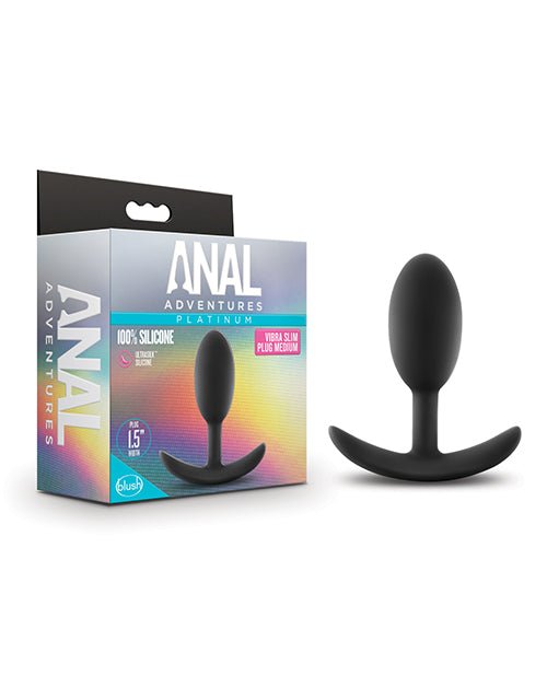 Blush Anal Adventures Platinum Silicone Vibra Slim Plug | Shop Lowest Prices at fonlove.shop