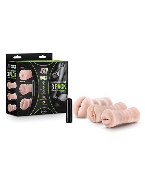 Blush M For Men Self Lubricating Vibrating Stroker Sleeve Kit - Vanilla Pack Of 3 | Shop Lowest Prices at fonlove.shop