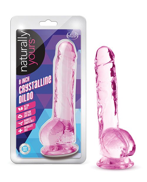 Blush Naturally Yours 8" Crystalline Dildo | Shop Lowest Prices at fonlove.shop