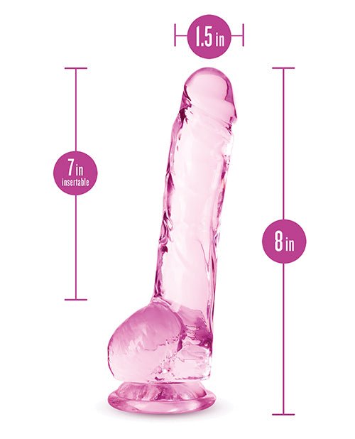 Blush Naturally Yours 8" Crystalline Dildo | Shop Lowest Prices at fonlove.shop