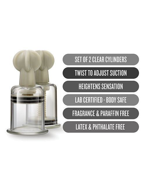 Blush Temptasia Clit & Nipple Large Twist Suckers - Clear Set Of 2 | Shop Lowest Prices at fonlove.shop