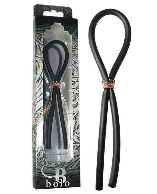 Bolo Silicone Lasso W/silver Crown Slider Ring | Shop Lowest Prices at fonlove.shop
