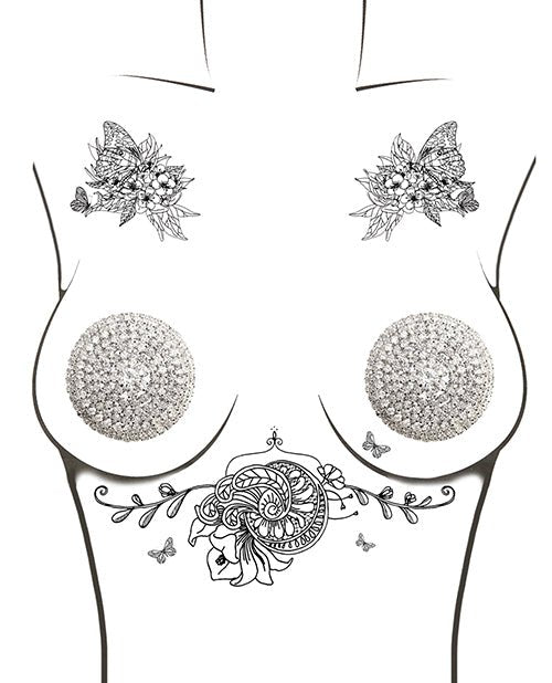 Burlesque Big O Crystal Jewel Reusable Silicone Nipztix - Silver O/s | Shop Lowest Prices at fonlove.shop