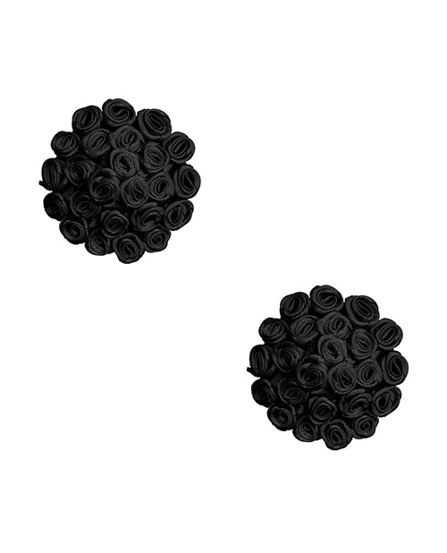 Burlesque Nightfall Roses Reusable Silicone Nipztix - Black O/s | Shop Lowest Prices at fonlove.shop