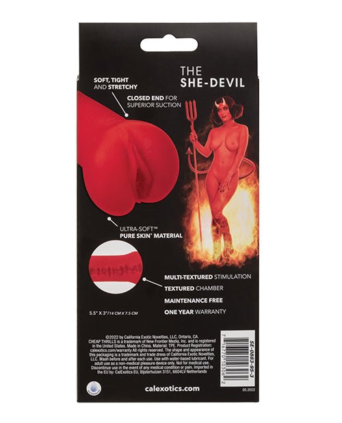 Cheap Thrills The She - devil Pussy Masturbator - Red | Shop Lowest Prices at fonlove.shop
