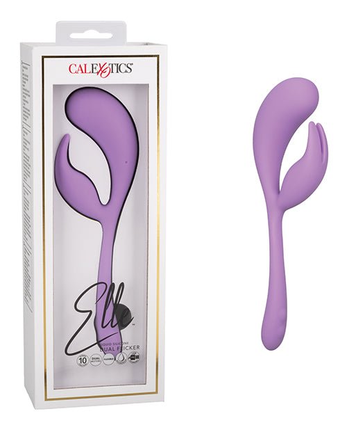 Elle Liquid Silicone Dual Flicker - Purple | Shop Lowest Prices at fonlove.shop