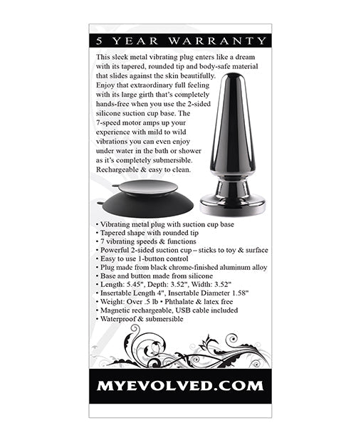 Evolved Advanced Vibrating Rechargeable Metal Plug | Shop Lowest Prices at fonlove.shop
