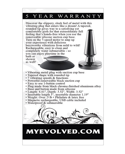 Evolved Beginner Vibrating Rechargeable Metal Plug | Shop Lowest Prices at fonlove.shop