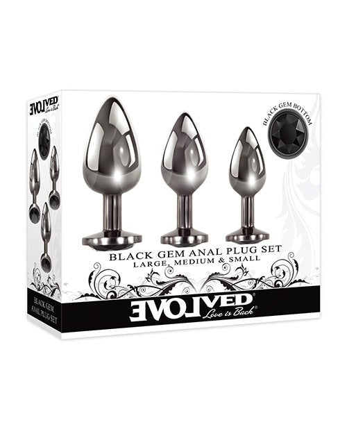 Evolved Black Gem Anal Plug Set | Shop Lowest Prices at fonlove.shop