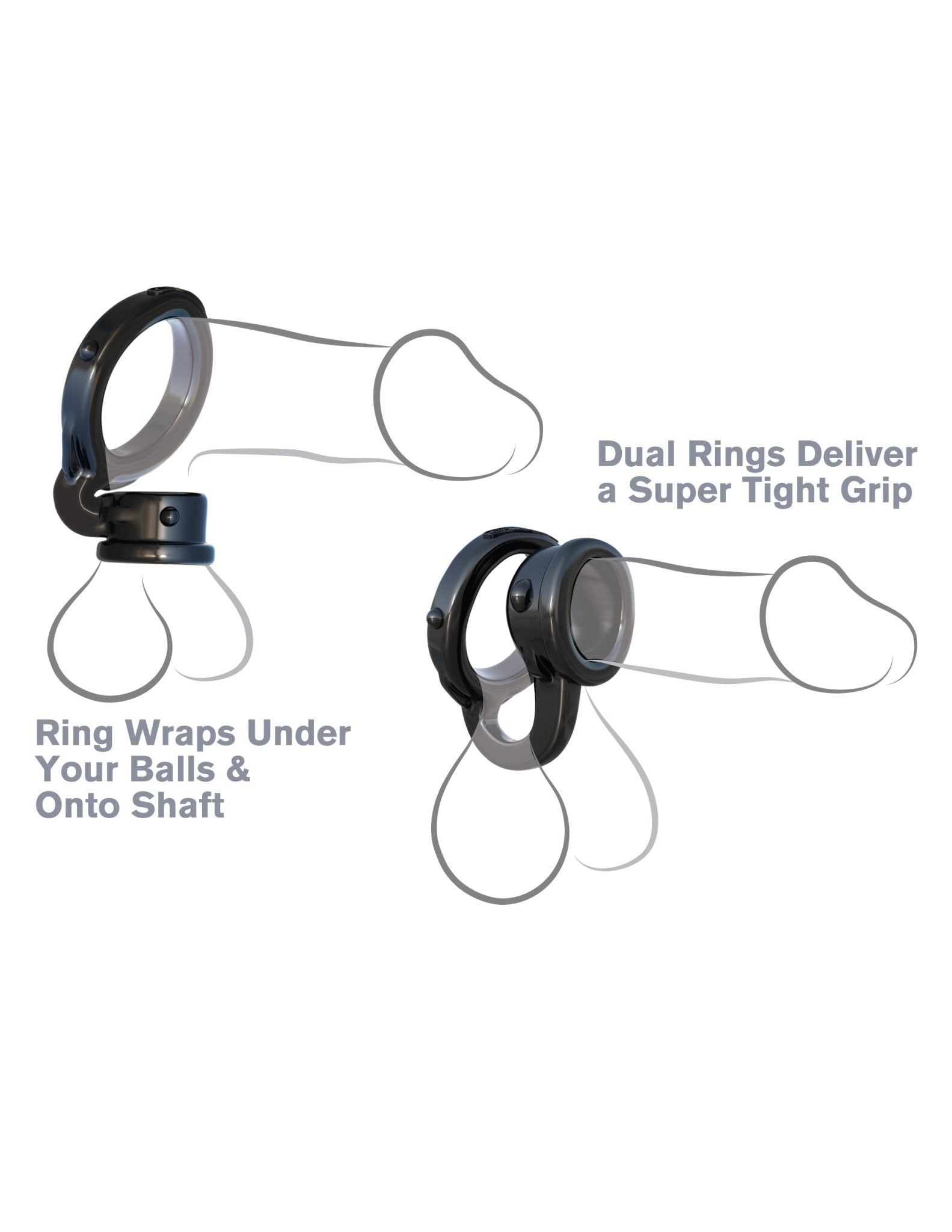 Fantasy C Ringz Ironman Duo Ring - Black | Shop Lowest Prices at fonlove.shop