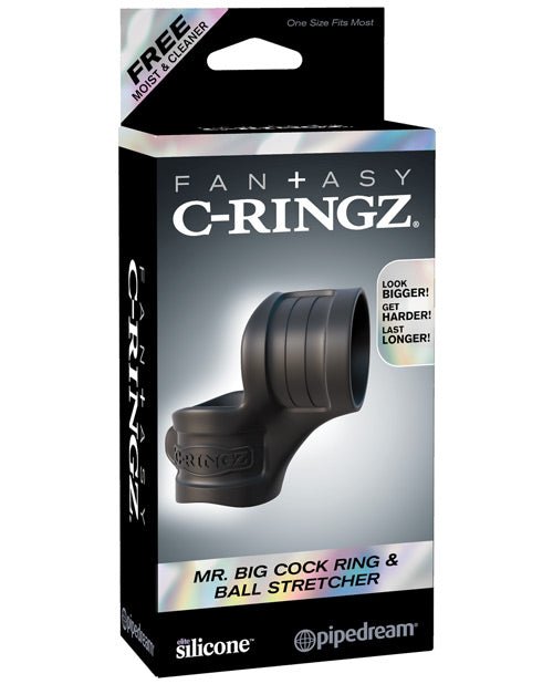 Fantasy C - ringz Mr. Big Cock Ring & Ball Stretcher - Black | Shop Lowest Prices at fonlove.shop