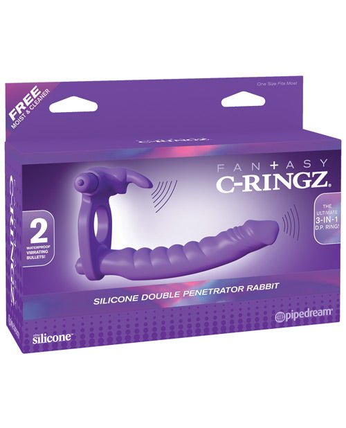 Fantasy C - ringz Silicone Double Pene Rabbit - Purple | Shop Lowest Prices at fonlove.shop