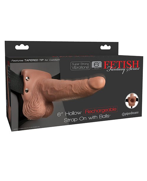 Fetish Fantasy Series 6" Hollow Rechargeable Strap On W/balls | Shop Lowest Prices at fonlove.shop
