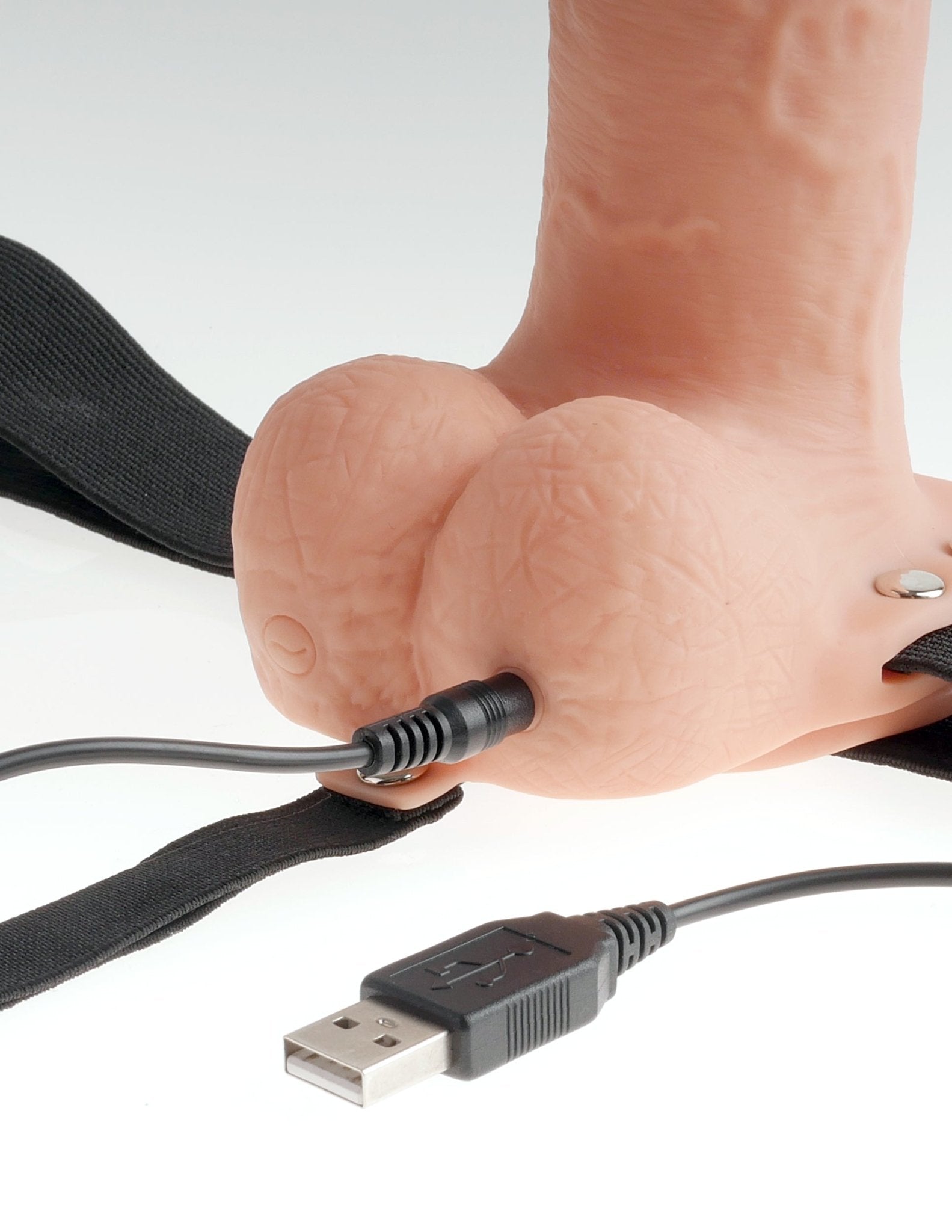 Fetish Fantasy Series 9" Hollow Rechargeable Strap On W/balls - Flesh | Shop Lowest Prices at fonlove.shop
