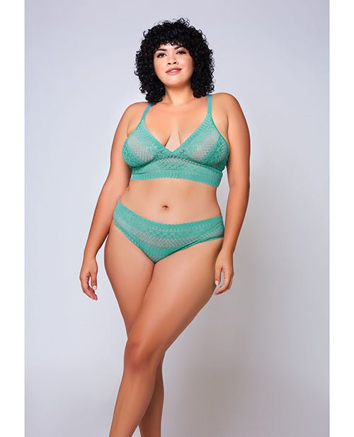 Geometric Lace Bralette & Hipster Teal | Shop Lowest Prices at fonlove.shop