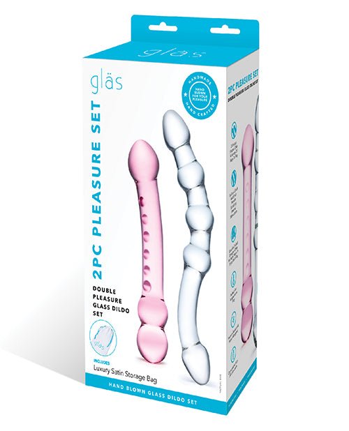 Glas 2 Pc Double Pleasure Glass Dildo Set | Shop Lowest Prices at fonlove.shop