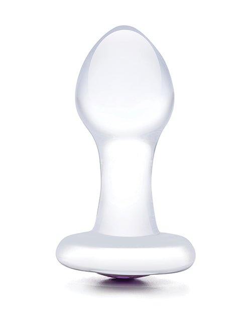 Glas 3.5" Bling Bling Glass Butt Plug - Clear | Shop Lowest Prices at fonlove.shop