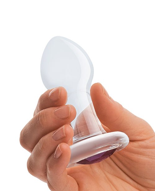 Glas 3.5" Bling Bling Glass Butt Plug - Clear | Shop Lowest Prices at fonlove.shop