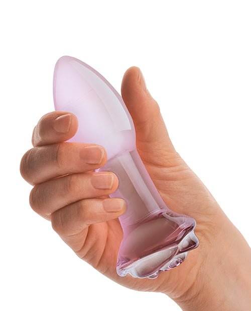 Glas 5" Rosebud Glass Butt Plug | Shop Lowest Prices at fonlove.shop
