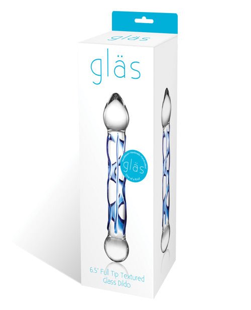 Glas 6.5" Tip Textured Glass Dildo | Shop Lowest Prices at fonlove.shop