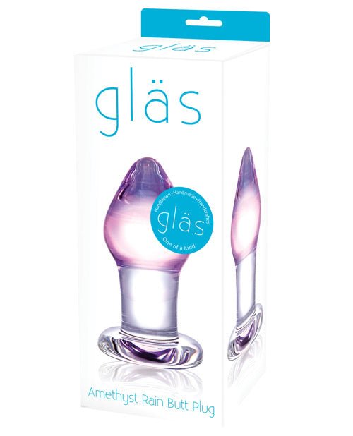 Glas Amethyst Rain Glass Butt Plug | Shop Lowest Prices at fonlove.shop