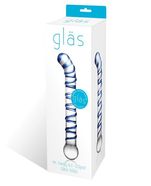 Glas Mr. Swirly 6.5" G - spot Glass Dildo | Shop Lowest Prices at fonlove.shop