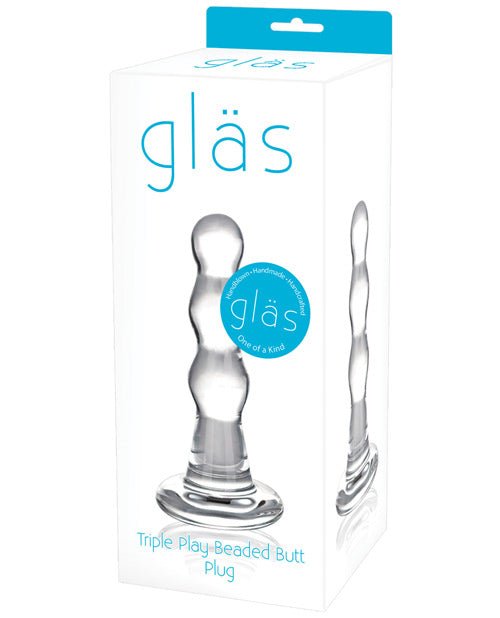Glas Triple Play Beaded Butt Plug | Shop Lowest Prices at fonlove.shop