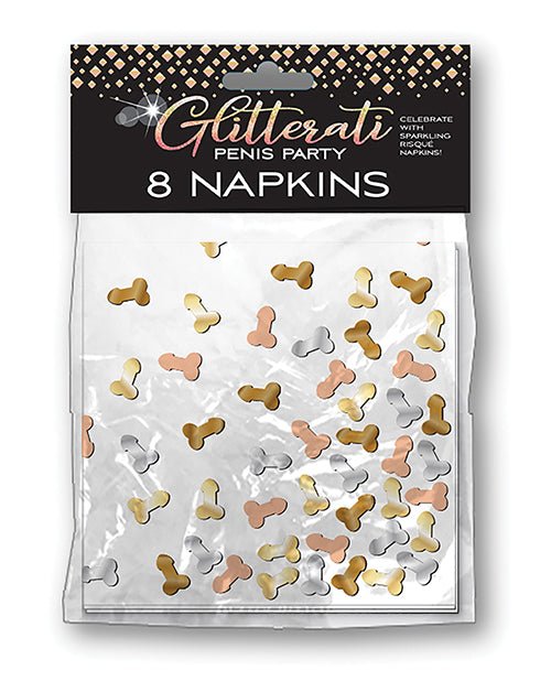 Glitterati Penis Party Napkins - Pack Of 8 | Shop Lowest Prices at fonlove.shop
