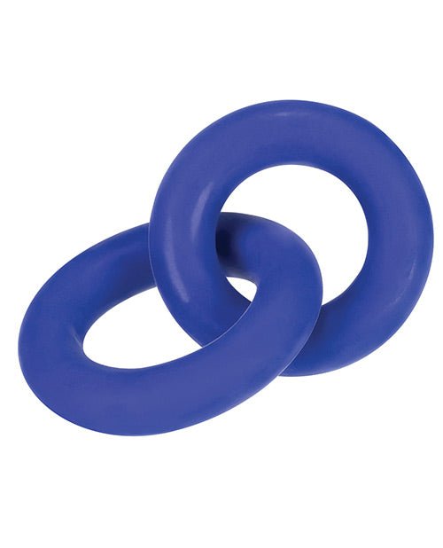 Hunky Junk Duo Linked Cock & Ball Rings - Cobalt | Shop Lowest Prices at fonlove.shop