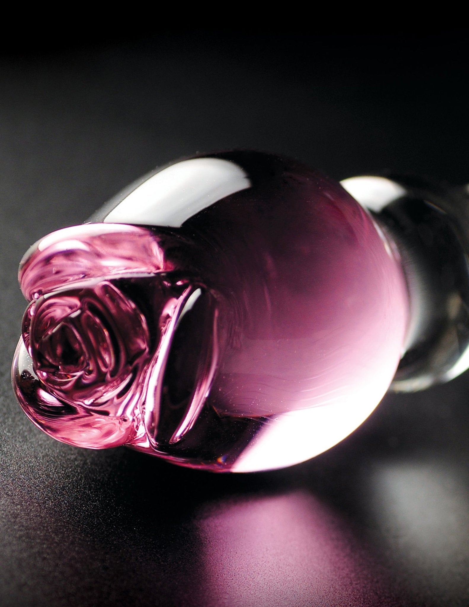 Icicles No. 12 Hand Blown Glass Massager - Clear W/rose Tip | Shop Lowest Prices at fonlove.shop