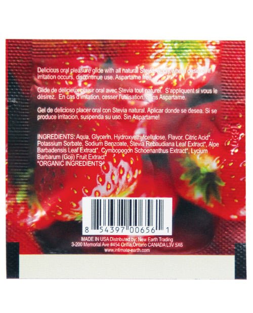 Intimate Earth Lubricant Foil - 3 Ml Fresh Strawberries | Shop Lowest Prices at fonlove.shop