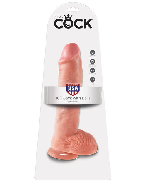 King Cock 10" Cock With Balls | Shop Lowest Prices at fonlove.shop