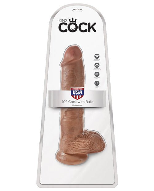 King Cock 10" Cock With Balls | Shop Lowest Prices at fonlove.shop