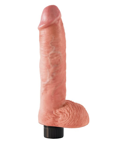 King Cock 10" Vibrating Cock w/ Balls | Shop Lowest Prices at fonlove.shop